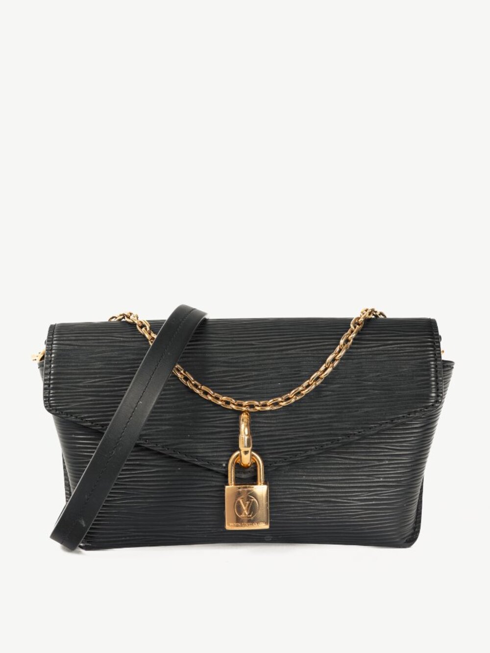 Louis Vuitton Padlock on Strap Black Epi Crossbody Belt Bag